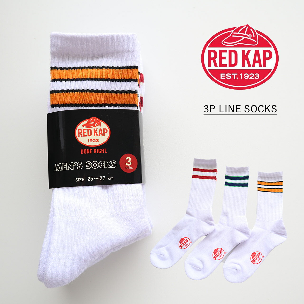 Red Kap LINE SOCKS 3P 饤󥽥å 3­ 3­å  饤