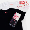 Hanes ヘインズ丸首クルーネック2枚入りパック無地Tシャツ Japan Fit for HERHW5320