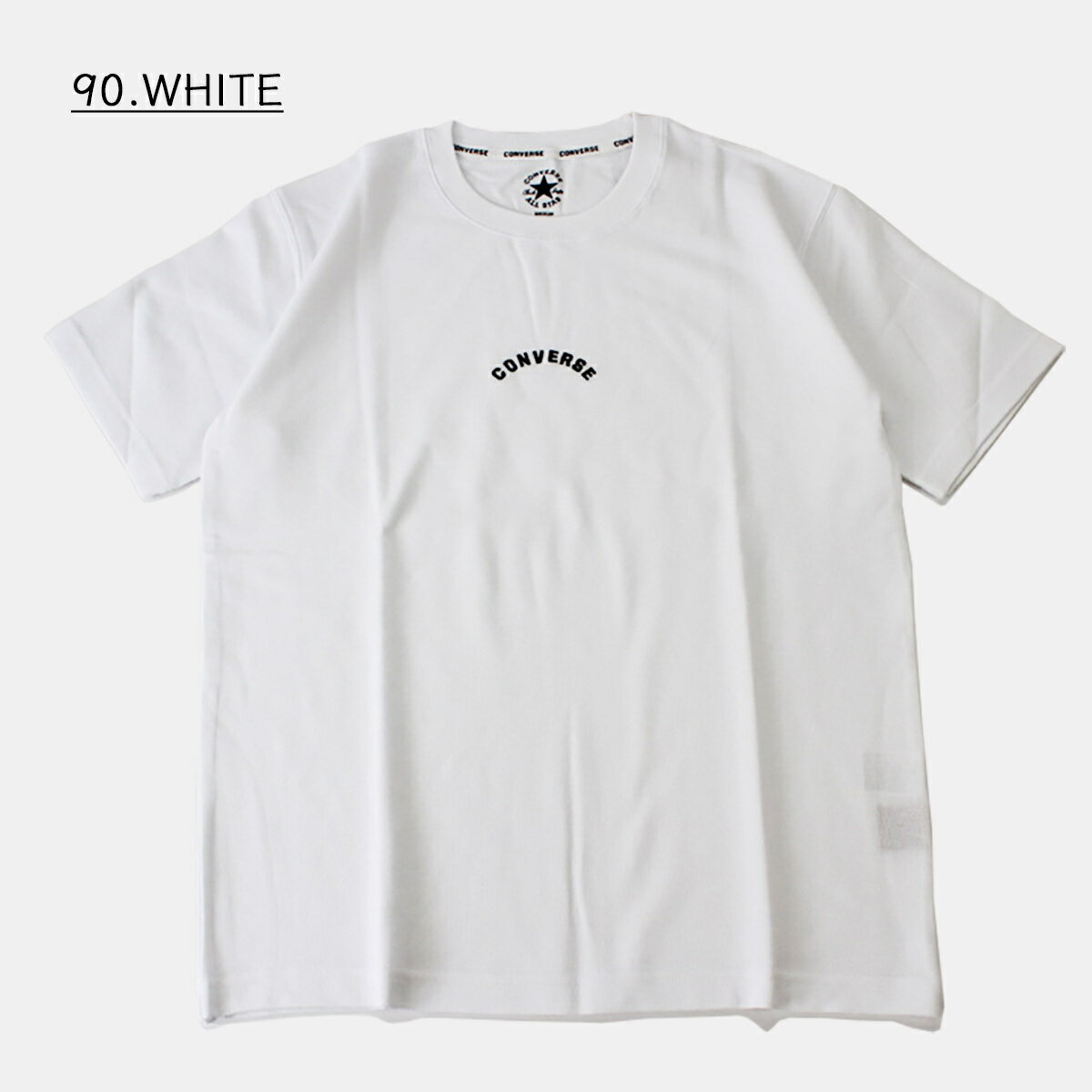 CONVERSEコンバース　2020SS春夏鹿の子生地ワンポイントロゴ/Tシャツ刺繍　男女兼用ユニセックス カジュアル0273-4513