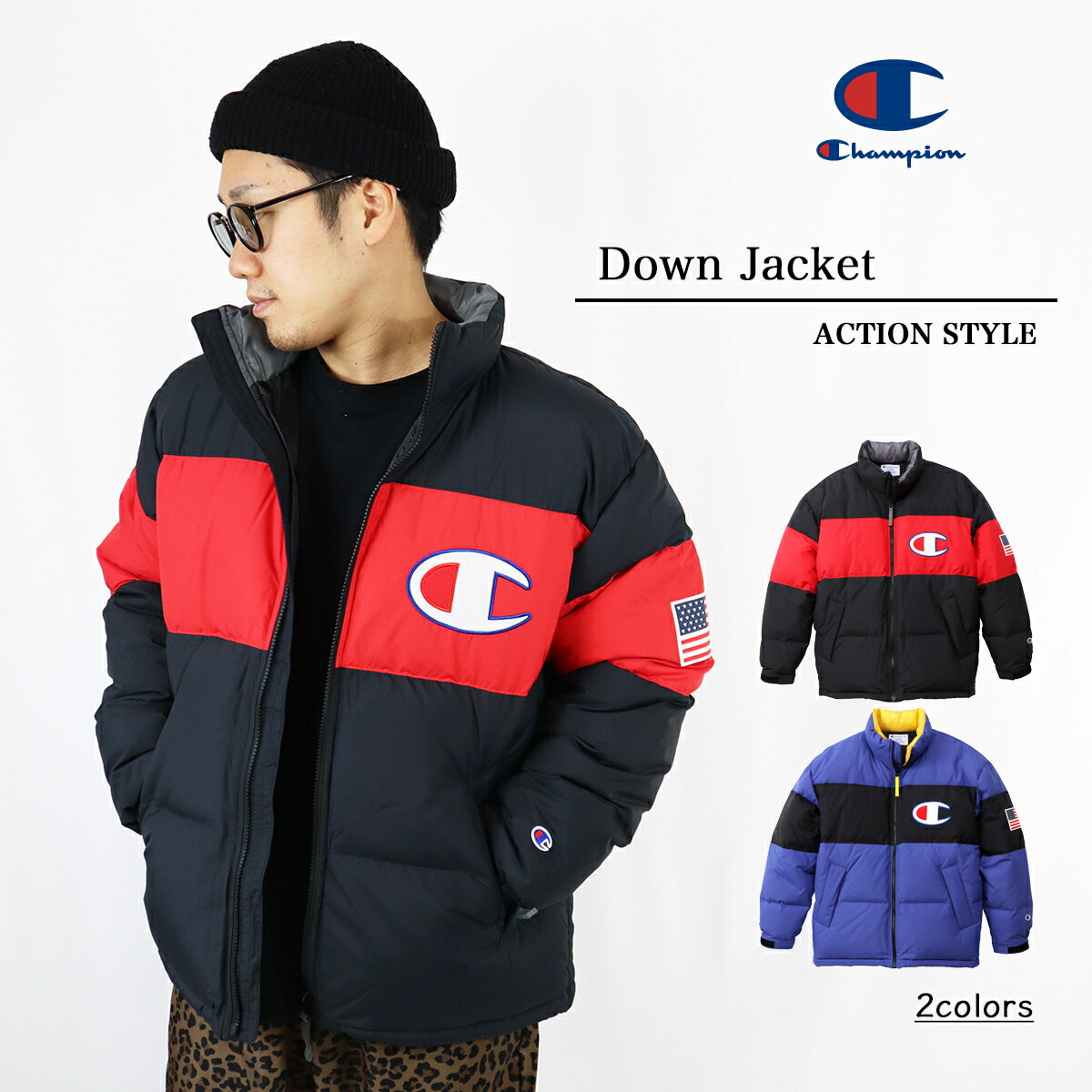 ChampionチャンピオンACTIONSTYLE　DOWN JACKETダウンジャケットC3-Q607