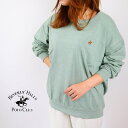 【60 OFF 】BEVERLY HILLS POLO CLUB ワンポイントロゴ 刺繍クルーネック トレーナー スウェット 春秋 ルームウェア 部屋着 楽 お洒落 ビンテージ 1182-6743