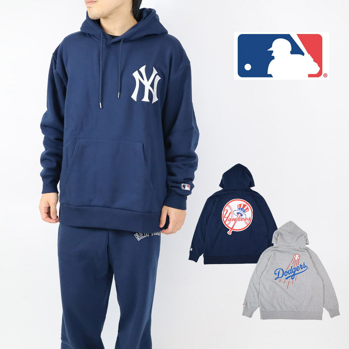 MLB メジャーリーグベースボール裏起毛 スウェットパーカー フーディメンズ レディース ユニセックスプルパーカー C6266Mのサムネイル