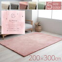 ラピアス ラグ フェイクファー 洗える 200×300cm 大きい サイズ 抗菌防臭 長方形 おしゃれ ホットカーペット 床暖房対応 こたつ 滑りにくい 韓国 ...