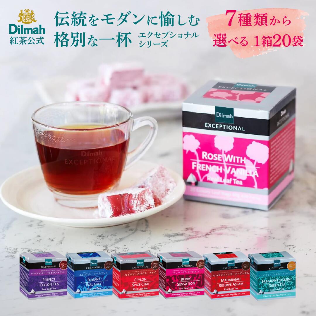 ディルマ 紅茶 飲み比べ エクセプショナル シリーズ Dilmah 40g（2gx20袋） 高級 ギフト ティーバッグ 個包装 プレゼント セイロン アールグレイ チャイ ジャスミン 緑茶 内祝い お返し 手土産 スリランカ