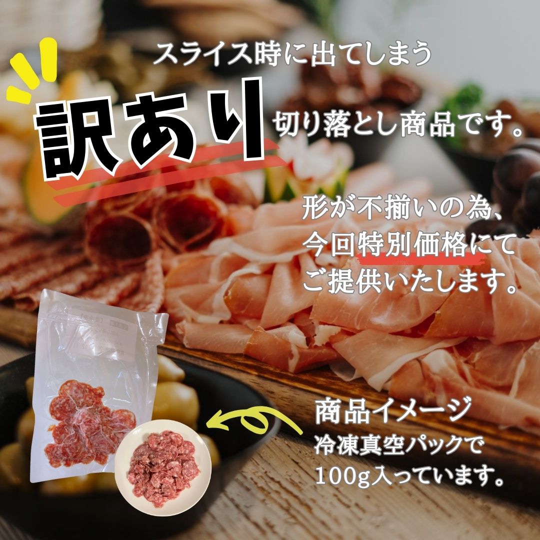 MOLINARO ミラノサラミ 切り落とし(100g×1)【冷凍】モリナーロ 訳あり オーストリア 産 サラミ 熟成 コマ ノンスモーク タイプ 細挽き dimagri-10000346 ディまぐり サンプル画像2