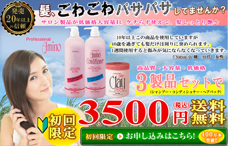 70%OFF★400万本超!プロFアミノクレイヘアパック(トリートメント)くせ毛(癖毛クセ毛)改善自宅で縮毛矯正口コミ人気おすすめくせ毛直しヘアケア(パサパサパサつき枝毛広がりきしみ寝癖パーマカラーで傷んだ髪)女性男性用(メンズこども)業務用)