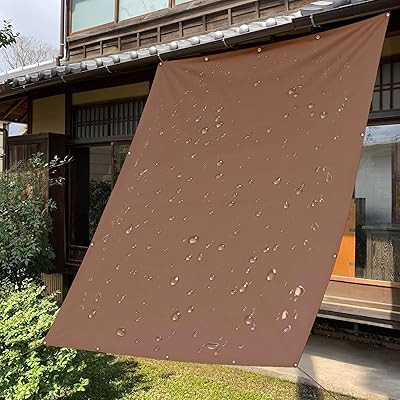 樂天商城 - 日除け シェード 屋外 撥水 - 2m×2.5m サンシェード ベランダ バルコニー 野外 庭用タープ 雨よけ オーニング 420D ポリエステル PU塗装 遮光 遮熱 目隠し UVカット 取付簡単 モカ