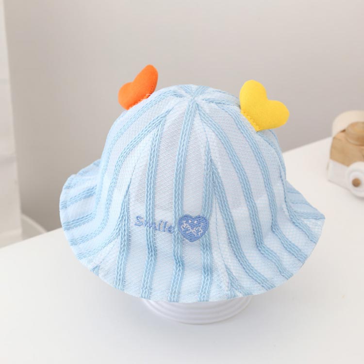 日よ 赤ちゃん 軽量 薄手 ハット 女の子 男の子 かわいい つば広 あごひも 綿ガー...