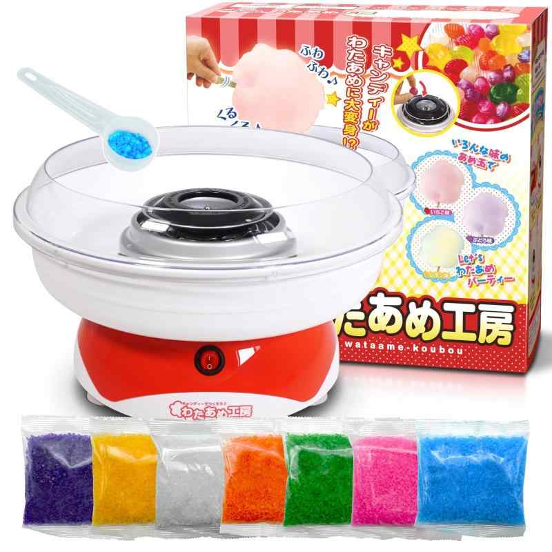 わたあめ機 わたがし機 わたあめ綿菓子機 家庭用 あめから作れる わたあめ工房 綿あめ機 綿飴 綿菓子 わたあめ屋さん おもちゃ クリスマス クッキングトイ 誕生日 プレゼ購入から1年間、のが付いています。わたあめ機のわたあめ工房は市販のキャンディーやざらめ、砂糖で簡単に綿あめが作れます。おうちで手軽にわたあめ屋さんが体験できます。お子様と一緒に楽しんだりお友達を読んでパーティーのメインイベントとしても盛り上がります。色んな味のキャンディーやざらめでの綿あめを作ろうまた、わたあめ工房は、可愛い専用のボックス入りなのでプレゼントに最適です。
