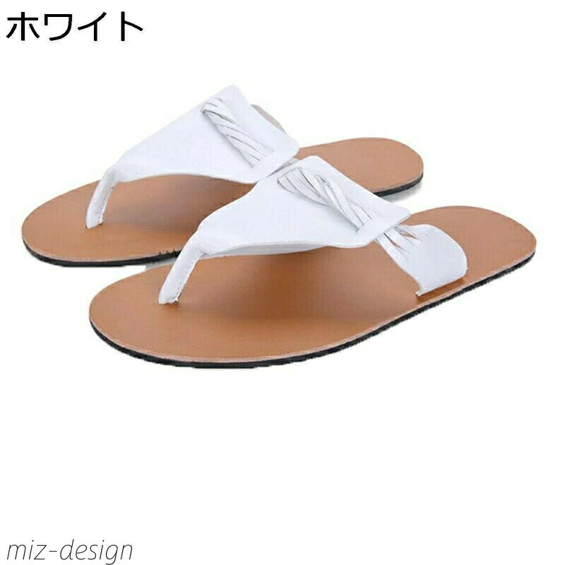 　　　 ◆◇◆人気の秘密◆◇◆ 【柔らかいトング】鼻緒は柔らかい素材で、肌触りが優しい、いつも快適です。足型に従って設計されたフットベッド、フィット感抜群。足の重心バランスを調整して、快適性を更に増幅する。 【履き心地】柔軟なとても細かい皮革を採用して、質感はで心地良くて、柔らかくて手触りが良くて、快適さと通気性に非常に優れています! 【通気性】夏場の暑い時期にオススメのサンダル！通気性よく足元の不快なムレを緩めてくれます。通気性がよく、いやな足のムレ、臭いを防止し、汗ばむ季節も爽やかに履いていただけます。 【滑り止め】耐久性や滑り止め機能デザイン重視の靴底、長時間履いても履き心地いい。この季節の定番カジュアルサンダル。 【多用途】水遊び、ビーチ遊び、海水浴からキャンプ、ドライブ、都市部や旅行、お出かけ、普段履きジムまで多彩なシーンで多用途メンズ・レディース人気のサマーシューズ・ウォーターシューズ・ファッションサンダル・ビーチサンダル・スポーツサンダルとして活躍しております。 　　　◆◇◆注意事項◆◇◆ご覧のモニターの環境、撮影環境により実物と色味が異なって見える場合がございます。湿った状態で他のものと擦り合わせると色が移る恐れがあります。濃色品の洗濯時は、白色、淡色と分けて洗ってください。説明 表地素材：合皮 ソール素材：ラバー 適用対象：男性/メンズ 【参考サイズ】 23.5 cm=EU37 24.0 cm=EU38 24.5 cm=EU39 25.0 cm=EU40 25.5 cm=EU41 26.0 cm=EU42 26.5 cm=EU43 27.0 cm=EU44 27.5 cm=EU45 28.0 cm=EU46 28.5 cm=EU47 29.0 cm=EU48 ご注意： サイズにつきましては若干の誤差が生じる場合がございます。足の形は人によって個人差があるため、サイズ感はあくまで目安としてお考え下さい。 ★甲高や幅広の方は普段よりワンサイズ（0.5cm）UPをお選ぶ事をオススメ致します。 商品はお手に届いた後に、若干匂いがある場合があります。革や接着剤の匂いですので、通気がいいところに数日に置いたら、匂いがだんだん薄くなります。匂いに敏感な方は消臭スプレーのご利用をおすすめます。 掲載の商品写真は、モニターによって多少色合いや質感に誤差がありますので、実際のカラーと異なる場合がございます。