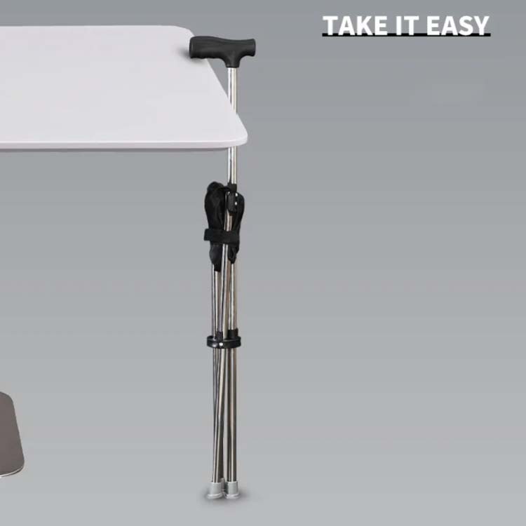 DIMOMO ZAKKAの耐荷重150kg 座れる杖 ゴルフ 軽量 ステッキチェア 杖 折りたたみ イス イス 三脚 メンズ レディース 椅子になる杖 休憩 ステッキチェア 座れるステッキ 歩行補助杖 滑り止め コンパクト 携帯便利 折り畳み杖 ハイキング 釣り スポーツ観戦 旅行 遠足｜アングル3