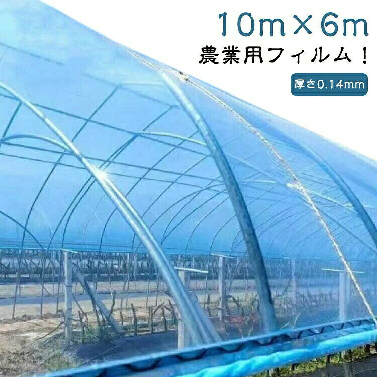10m×6m 農業用フィルム!優れた保温力と耐久性がありトンネル栽培や雨よけ栽培に最適なフィルムです。高い強度と透明性。流滴性に優れ、光を良く通します。優れた透明性を維持するので長期展張でも問題ありません。サイズ10m×6mサイズについての説明※サイズ表の実寸法は商品によって1-5cm程度の誤差がある場合がございます。素材ビニール色厚さ0.14mm備考サイズ詳細等の測り方はスタッフ間で統一、徹底はしておりますが、実寸は商品によって若干の誤差(1cm〜3cm )がある場合がございますので、予めご了承ください。製造ロットにより、細部形状の違いや、同色でも色味に多少の誤差が生じます。パッケージは改良のため予告なく仕様を変更する場合があります。▼商品の色は、撮影時の光や、お客様のモニターの色具合などにより、実際の商品と異なる場合がございます。あらかじめ、ご了承ください。▼生地の特性上、やや匂いが強く感じられるものもございます。数日のご使用や陰干しなどで気になる匂いはほとんど感じられなくなります。▼同じ商品でも生産時期により形やサイズ、カラーに多少の誤差が生じる場合もございます。▼他店舗でも在庫を共有して販売をしている為、受注後欠品となる場合もございます。予め、ご了承お願い申し上げます。▼農業用フィルム 厚さ0.14mm ビニ