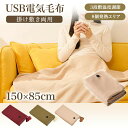 【クリアランスSALE限定30%OFF&クーポンで4,186円】 電気毛布 USB ニット ワッフル生地 大きいサイズ 掛け敷き 電気 ひざ掛け バッテリー付き...