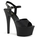 Pleaser プリーザー キャバ ヒール サンダル 厚底 レディース メンズ 厚底 15cm ヒール 黒 ブラック つや消し パーティー ポールダンス セクシー ハイヒール 大きいサイズ あり 22cm 23cm 24cm 25cm 26cm 27cm 28cm 29cm 30cm 15センチ ヒール ASPIRE-609 ASP609/BPU/M 取寄
