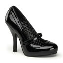 Pleaser プリーザー パンプス 11.5cm ヒール 黒 ブラック エナメル 大きいサイズ 小さいサイズ レディース メンズ ハイヒール かわいい 内側が...