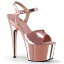 キャバ ヒール サンダル 厚底 Pleaser プリーザー 18cm ヒール ローズゴールド メタリック クロム アン..