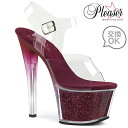 Pleaser プリーザー ヒール キャバ サンダル 厚底 18cm ヒール ベリー 透明 クリア 女性 男性 用 ハイヒール 大きいサイズ 小さいサイズ ピン...