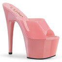 Pleaser プリーザー ミュール サンダル 厚底 18cm ヒール ベビーピンク 大きいサイズ 小さいサイズ セクシー ハイヒール ピンヒール キャバ ポー...
