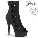 ブーツサンダル ショートブーツ Pleaser プリーザー ブーツ 厚底 15cm ヒール 15cmヒール ヒール 黒 ブラック アンクル オープントゥ フェイ...