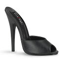 Pleaser プリーザー セクシー ハイヒール ミュール サンダル 大きいサイズ 小さいサイズ 黒 ブラック 合皮 15cm ヒール レディース メンズ ピン...