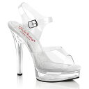 Pleaser プリーザー サンダル キャバ ヒール 厚底 レディース メンズ 13cm ヒール クリア クリアヒール クリアアッパー ポールダンス クリアソール 女装 セクシー ハイヒール 大きいサイズ あり 22cm 23cm 24cm 25cm 26cm 27cm 13センチ ヒール MAJESTY-508 MJTY508/C/M 取寄