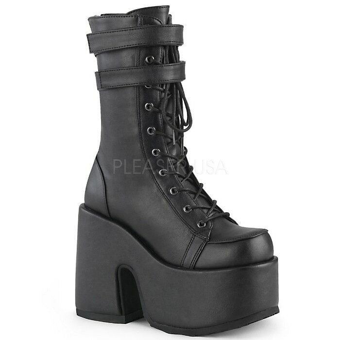 demonia デモニア 厚底 ブーツ ショートブーツ 厚底 13cm ヒール 黒 ブラック フェイ