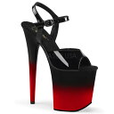 20cm ヒール 厚底 キャバサンダル Pleaser プリーザー 大きいサイズ 超厚底 ハイヒール ピンヒール ポールダンス アンクル ストラップ 厚底ヒール 黒 ブラック 赤 レッド エナメル レディース メンズ 20cmヒール 20センチ ヒール フラミンゴ FLAM809BR-H/B/B-R 取寄