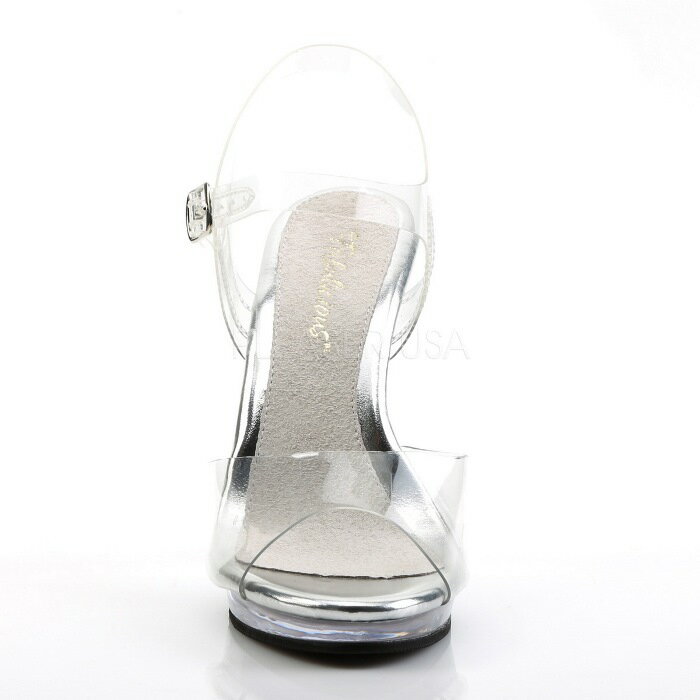 Pleaser プリーザー クリアヒール 11.5cm ヒール コンテスト ハイヒール ピンヒール アンクルストラップ ボディビル ポージング 用 ヒール低め 大きいサイズ 対応 靴 サンダル レディース メンズ FLAIR-408 FLA408/C/M 即納 取寄 2