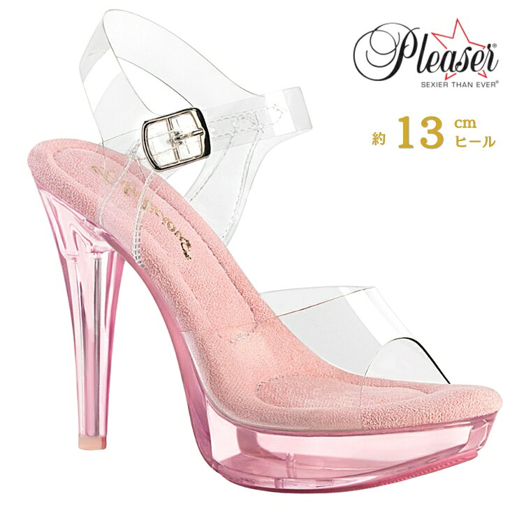 乐天商城 - Pleaser プリーザー クリアヒール クリアサンダル 厚底ヒール レディース メンズ 13cm ヒール クリア ベビーピンク ヒールストラップ ボディビル 大会 ミスコン コンテスト 用 サンダル 大きいサイズ 小さいサイズ CTAIL508/C-BP/BPT 即納 取寄 公式