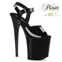 20cm ヒール 厚底 キャバ サンダル Pleaser プリーザー 大きいサイズ 小さいサイズ 超厚底 ハイヒール ピンヒール ポールダンス アンクル ストラ...