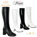 Pleaser プリーザー ロングブーツ 大きいサイズ レディース メンズ 太め 筒周り ふくらはぎ 履き口 ゆったり 足 太い ワイドな筒周り ブーツ ロング...