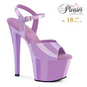 Pleaser プリーザー ヒール サンダル 厚底 18cm ヒール クリーム ベージュ エナメル 女性 男性 用 ハイヒール 大きいサイズ あり ピンヒール ...