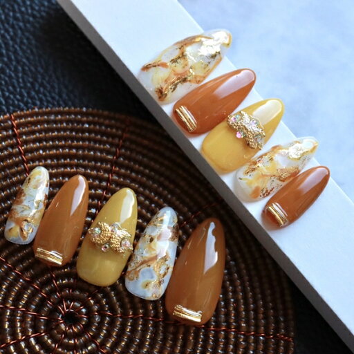 キャメル×カラシマーブルデザイン 秋冬 ジェルネイルチップ 付け爪 つけ爪 ジェルネイル ネイルチップ ジェル ネイル チップ アートチップ ロング ベリーショート キャメル×カラシマーブルデザイン 秋冬 ジェルネイルチップ 付け爪 つけ爪 ジェルネイル ネイルチップ ジェル ネイル チップ アートチップ ロング ベリーショート