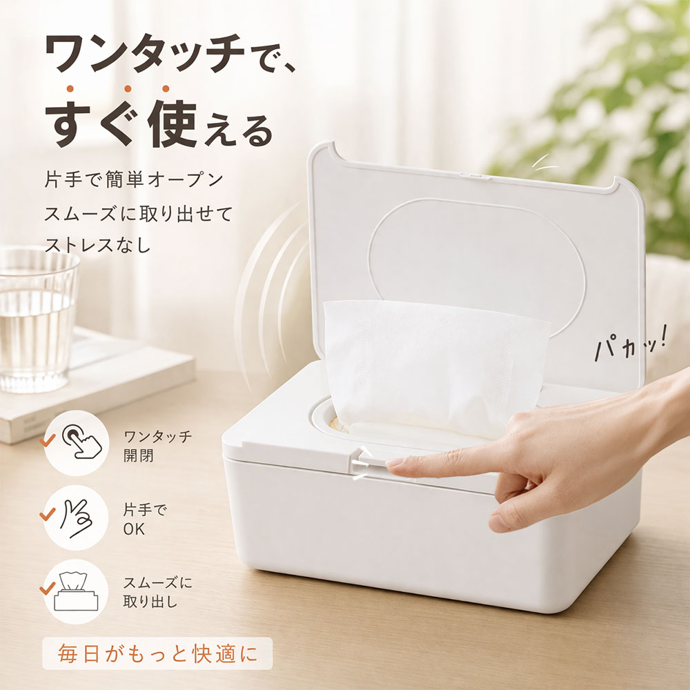 ＼★38％OFFクーポン27日23:59迄、全品2点で45%OFF／ティッシュケース ウェットティッシュケース おしりふきケース 蓋付き ワンタッチ 密閉 ティッシュケース おしゃれ 卓上 乾燥防止 シンプル 大容量 収納ケース 赤ちゃん キッチン リビング 3