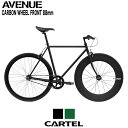 ピストバイク 完成車 CARTEL BIKES AVENUE 【 DINER CARBON WHEEL FRONT 88mm CUSTOM 】【 自転車 バイク スポーツバイク 完成品 クロモリ 軽量 カスタム カスタムバイク ベース フリーギア 固定ギア 初心者 シンプル おしゃれ 黒 ブラック 】