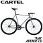 【店頭受取】ピストバイク 完成車 カーテルバイク CARTEL BIKES AVENUE LO "RAW"【自転車 バイク スポーツバイク 完成品 クロモリ 軽量 カスタム カスタムバイク ベース フリーギア 固定ギア 初心者 シンプル おしゃれ 銀 ロウ】