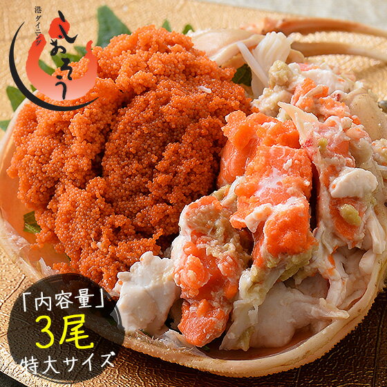セイコガニ せいこがに せいこ蟹 特大サイズ×3尾 福井 越前松葉 （着日指定不可） 健康 子供 ギ ...