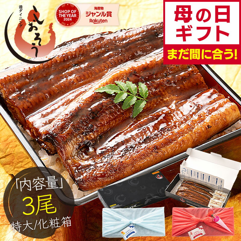 【母の日 まだ間に合う！】 鰻 うなぎ 蒲焼き 国産鰻 国産 特大サイズ 約200g×3尾 ウナギ ...