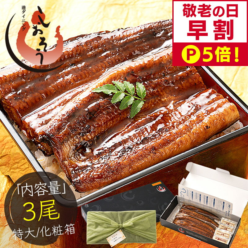 【敬老の日 店長暴走の早割P5倍！8/27 9:59まで！】お中元 鰻 うなぎ 蒲焼き 国産鰻 国産 特大サイズ 約200g×3尾 ウナギ 国産ウナギ グルメ うなぎの蒲焼 鰻の蒲焼 美味しい うなぎ蒲焼 国産うなぎ 国産うなぎ蒲焼 ギフト プレゼント 敬老の日のサムネイル