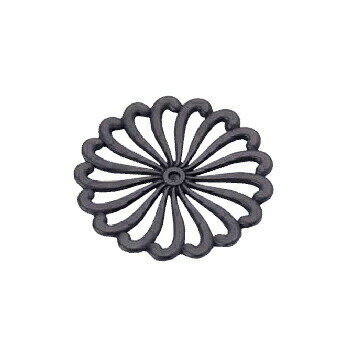 釜敷 菊型 黒 南部鉄