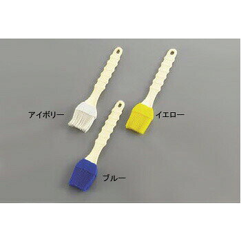 シリコン塗りハケ L（幅43mm） ブルー●カラー:ブルー●L●幅43×全長205●材質:ハケ部分/シリコンゴム、柄部分/ナイロン66●耐熱温度:200℃●※毛先が抜けない耐熱ハケ●※つや出し用パナージュ塗りに。●※卵、油脂、ソースなどの上塗りに。●※ハケの先端を抜いて洗浄でき、薬品、温風、熱湯、殺菌などに対応でき衛生的です。