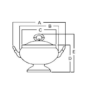 スープチューリン 小 小判型 菊渕 18-8（ステンレス） UK