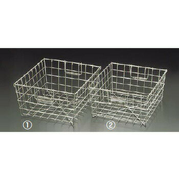 食器カゴ B-1 大 B型 18-8 EBM●大●外寸:410×390×H215●※1マス約43×38mm目です。●この商品は商品画像の(2)です。