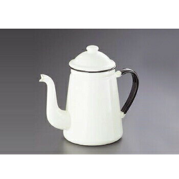 コーヒーポット #11 白 ホーロー キリン印 1.0L （リットル）