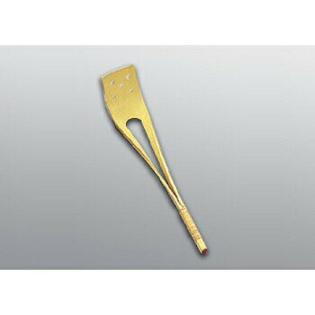 Soup Ladle （Holed） - 豆腐すくい曲り 竹製 全長220mm