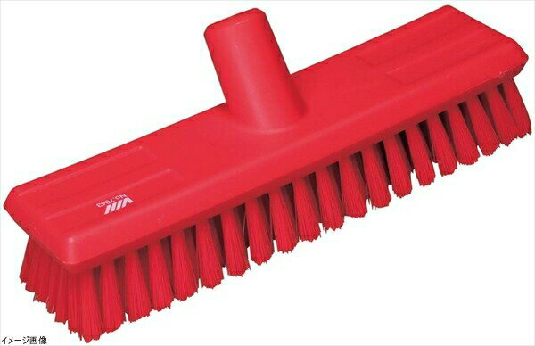 ヴァイカン デッキブラシ ハードタイプ レッド 7041