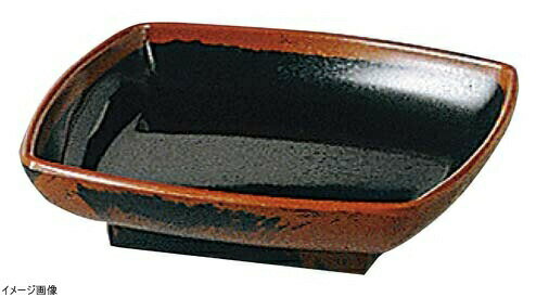 ENTEC 長次郎窯 角小皿 内黒 AN55B