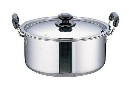 SAステンレス プラ柄 厚板実用鍋 33cm