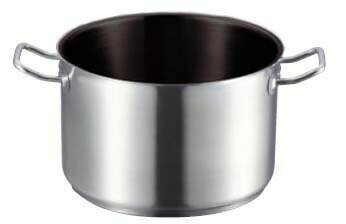 18-8（ステンレス） プロシェフ 半寸胴鍋 IH 蓋無 テフロン 28cm