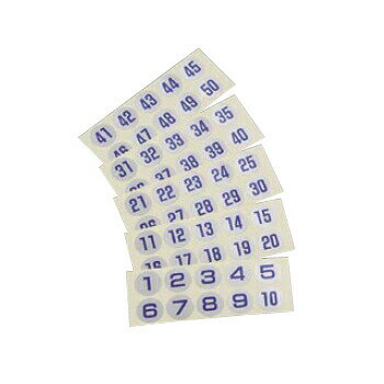 連番シール 22397 シルバー 青文字 (1～50)